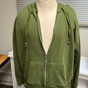 Time and tru L green hooded sweatshirt